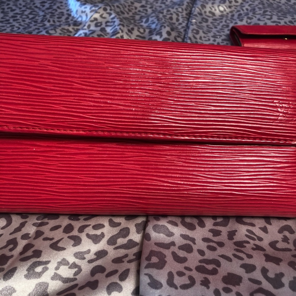Louis Vuitton Red Epi Long Wallet
